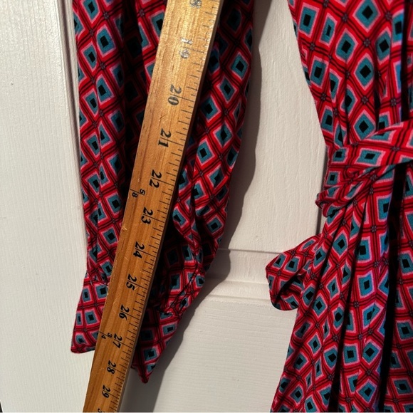 FREE PEOPLE S It Takes Two Lng Sleeve Geometric Belted Open Back Mini Dress Pink - Picture 11 of 14